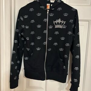 Kids Black Crown Hoodie
